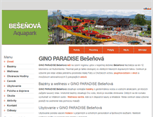 Tablet Screenshot of besenova.aquapark.sk